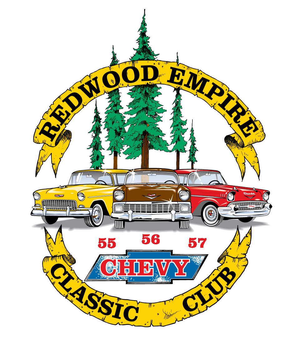 RECCC logo that says: "Redwood Empire Classic Chevy Club."